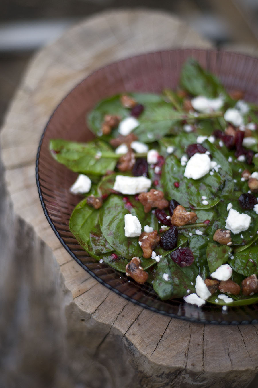 Cranberry Spinach Salad with Raspberry Vinaigrette Recipe - Domestic ...